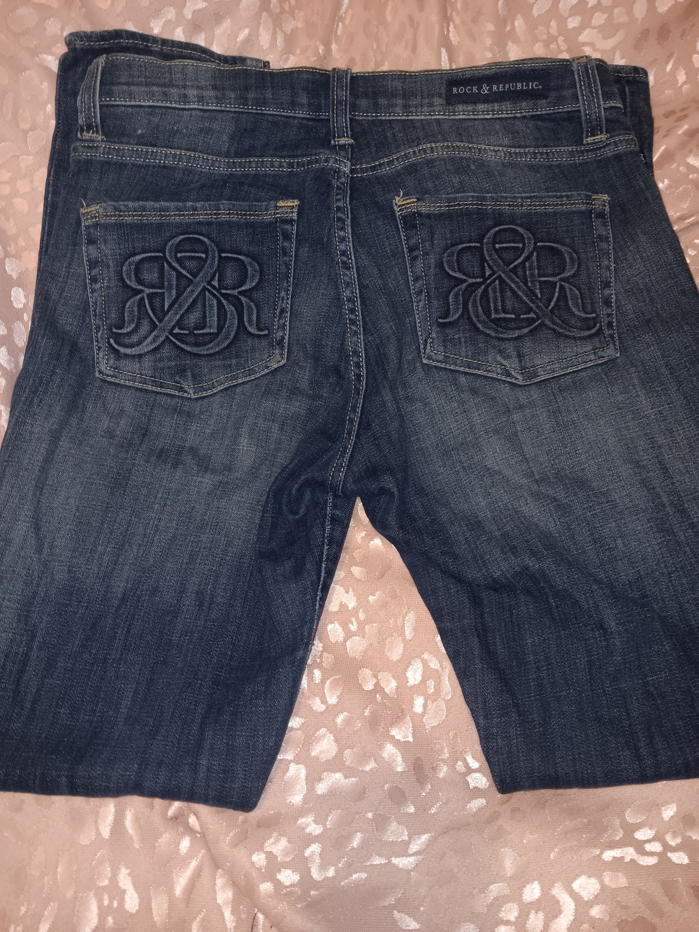 Rock & Republic Womans Dark Blue Denim Jeans. 10